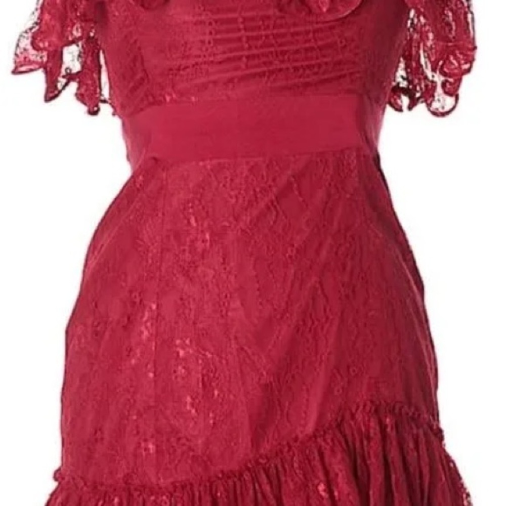 Elegant Red Lace Dress